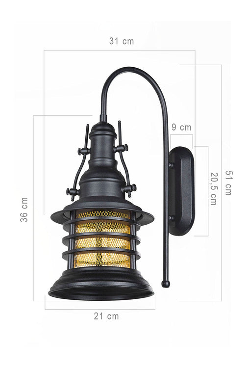 Lampade da esterno Eftelya Nero (1)