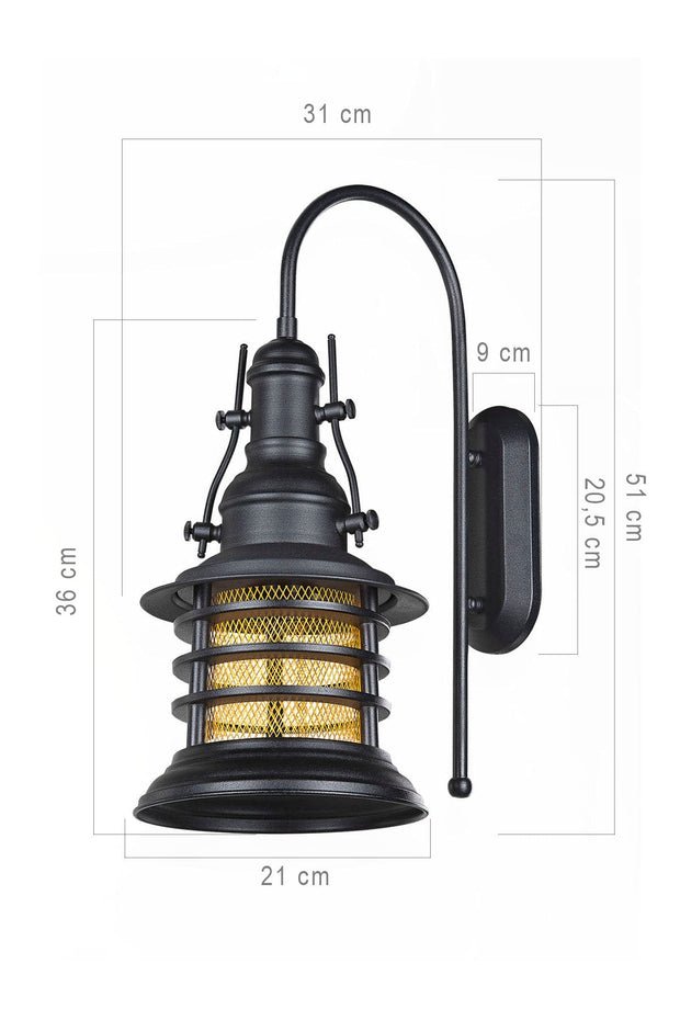 Lampade da esterno Eftelya Nero (1)