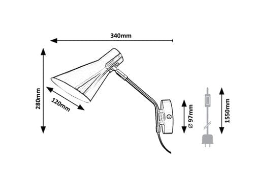 Lampade da parete Alfons 4504 Nero (2)