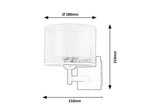 Lampade da parete Aneta 5093 Nero (2)