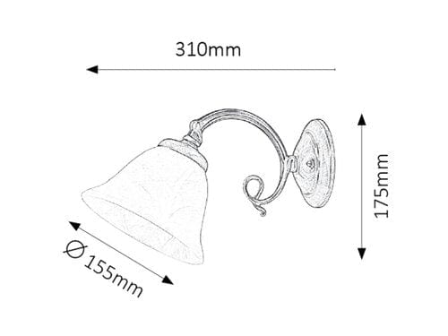 Lampade da parete Beckworth 7131 Bronzo (1)