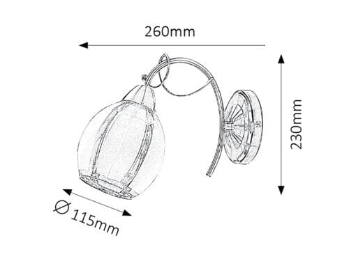 Lampade da parete Joel 2269 Bronzo (1)