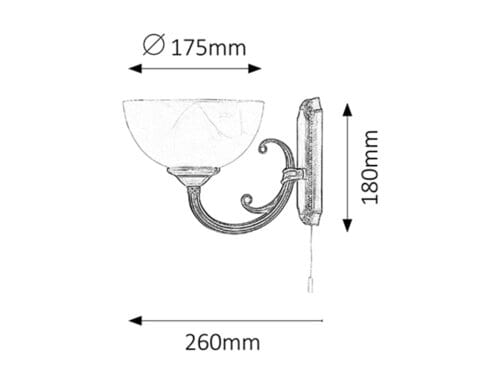Lampade da parete Marlene 8541 Bronzo (1)