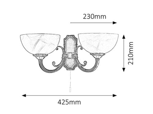Lampade da parete Marlene 8542 Bronzo (1)