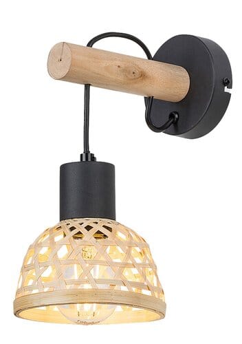 Lampade da parete Rattan 71025 Nero