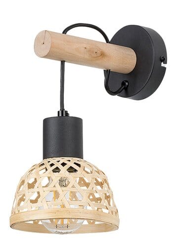 Lampade da parete Rattan 71025 Nero (1)