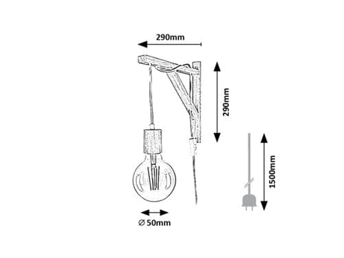 Lampade da parete Ubul 71028 Faggio (5)