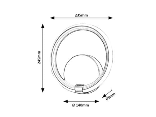 Lampade da parete Willow 6969 Nero (1)