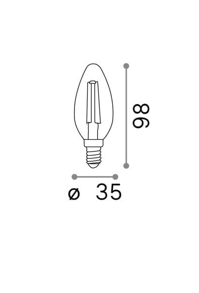 Lampadina LED E14 Oliva Trasparente (1)