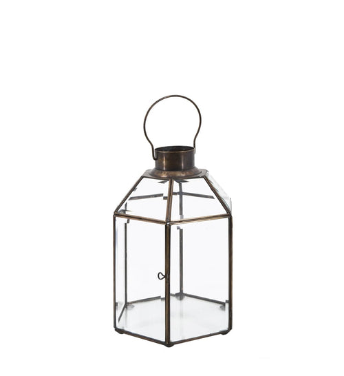 Lanterna decorativa Hexagonal Bezel Grande Trasparente