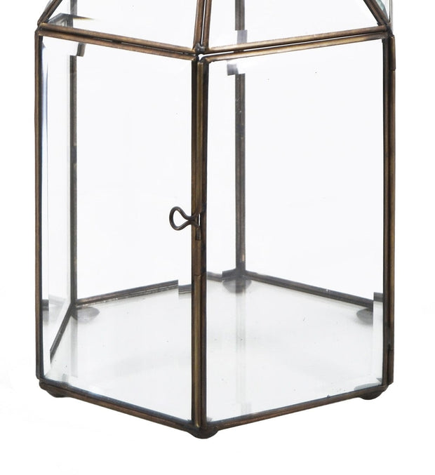 Lanterna decorativa Hexagonal Bezel Grande Trasparente (2)