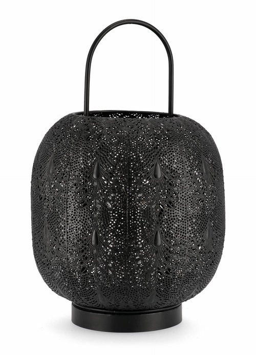 Lanterna decorativa Larjam Round 1H Nero