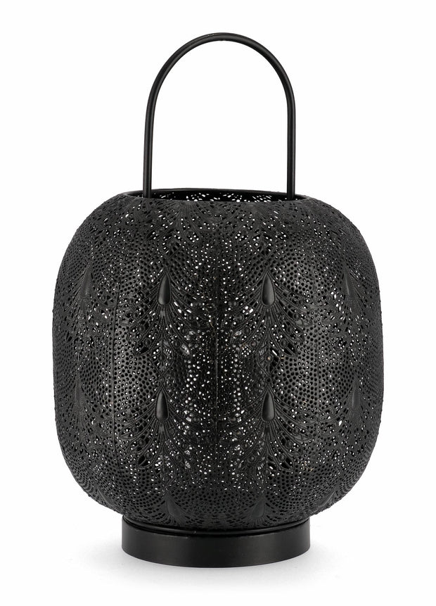Lanterna decorativa Larjam Round 1H Nero