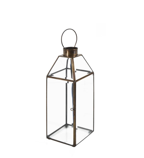 Lanterna decorativa Rectangular Bezel Grande Trasparente