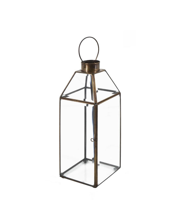 Lanterna decorativa Rectangular Bezel Grande Trasparente