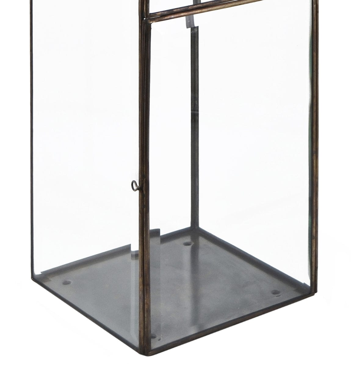 Lanterna decorativa Rectangular Bezel Grande Trasparente (2)
