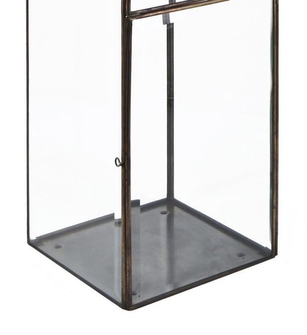 Lanterna decorativa Rectangular Bezel Grande Trasparente (2)
