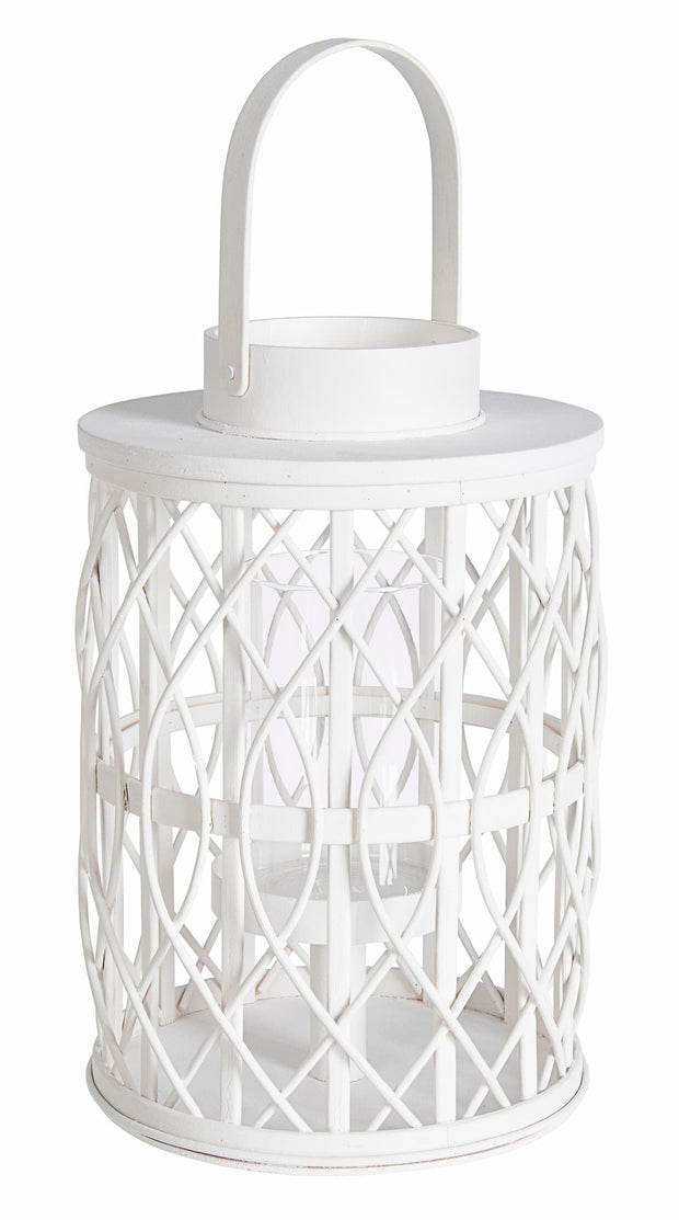 Lanterna decorativa Tanami L Round Bianco