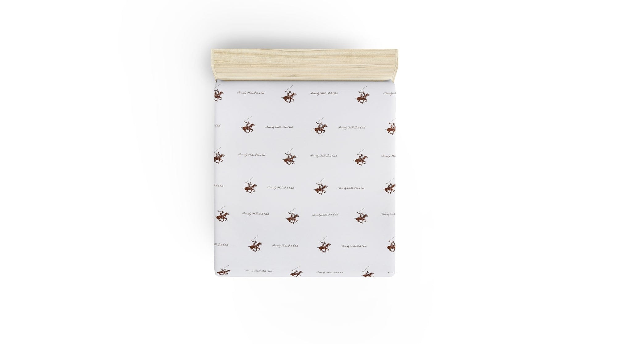 Lenzuolo in Ranforce di cotone Beverly Hills Polo Club BHPC 004 Marrone, 240 x 260 cm