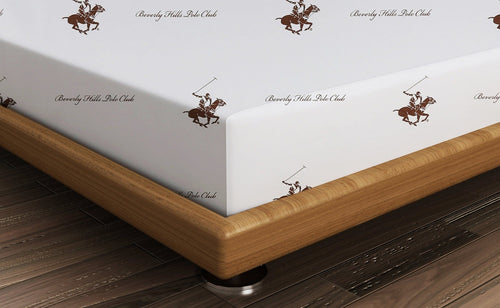 Lenzuolo in Ranforce di cotone Beverly Hills Polo Club BHPC 004 Marrone, 240 x 260 cm (1)