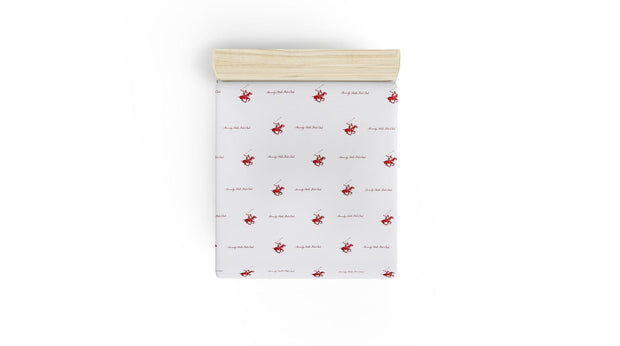 Lenzuolo in Ranforce di cotone Beverly Hills Polo Club BHPC 004 Rosso, 180 x 240 cm