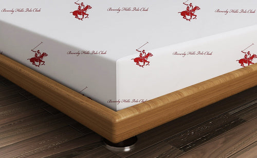 Lenzuolo in Ranforce di cotone Beverly Hills Polo Club BHPC 004 Rosso, 180 x 240 cm (1)