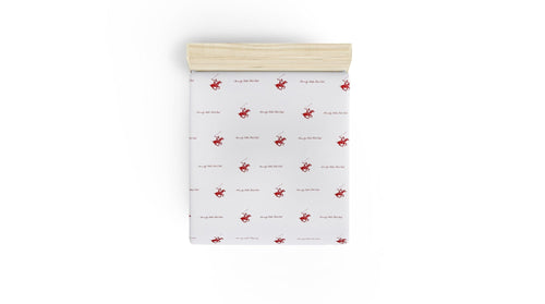 Lenzuolo in Ranforce di cotone Beverly Hills Polo Club BHPC 004 Rosso, 240 x 260 cm