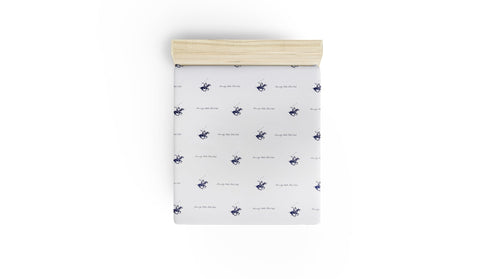 Lenzuolo in Ranforce di cotone Beverly Hills Polo Club BHPC 005 Blu, 180 x 240 cm
