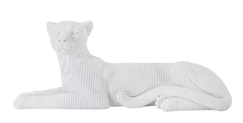 Leopardo Sdraiato Bianco cm 38x12,5x15,3