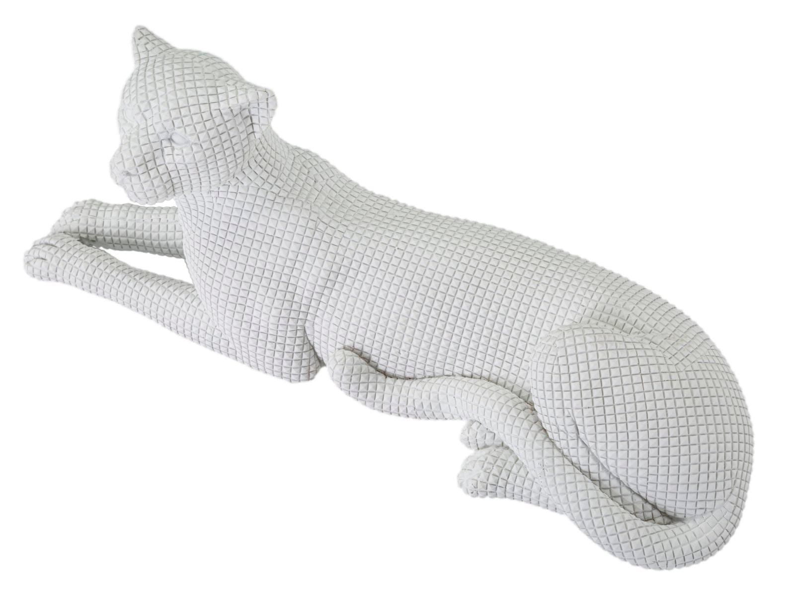 Leopardo Sdraiato Bianco cm 38x12,5x15,3 (2)