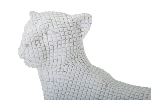 Leopardo Sdraiato Bianco cm 38x12,5x15,3 (3)