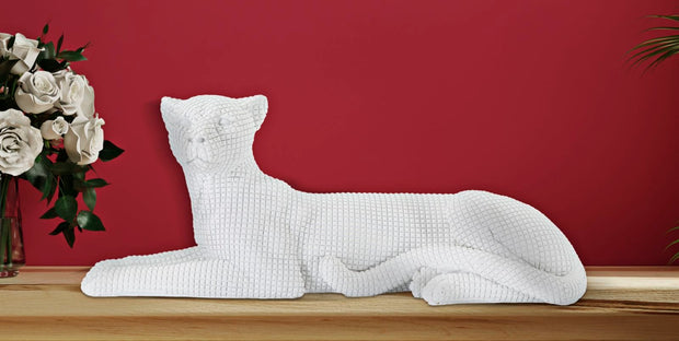 Leopardo Sdraiato Bianco cm 38x12,5x15,3 (5)