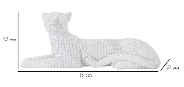 Leopardo Sdraiato Bianco cm 38x12,5x15,3 (6)