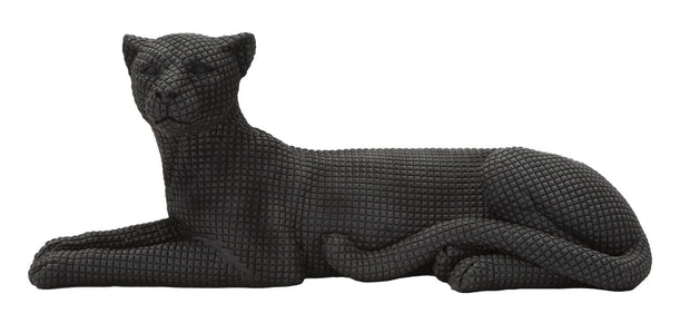 Leopardo Sdraiato Nero cm 38x12,5x15,3