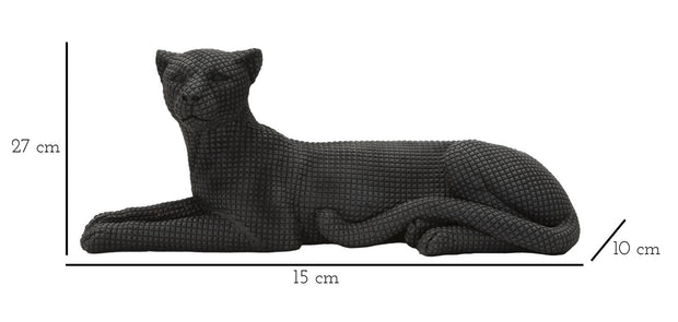 Leopardo Sdraiato Nero cm 38x12,5x15,3 (6)