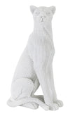 Leopardo Seduto Bianco cm 15x10x27