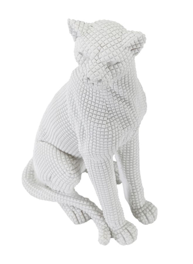 Leopardo Seduto Bianco cm 15x10x27 (3)