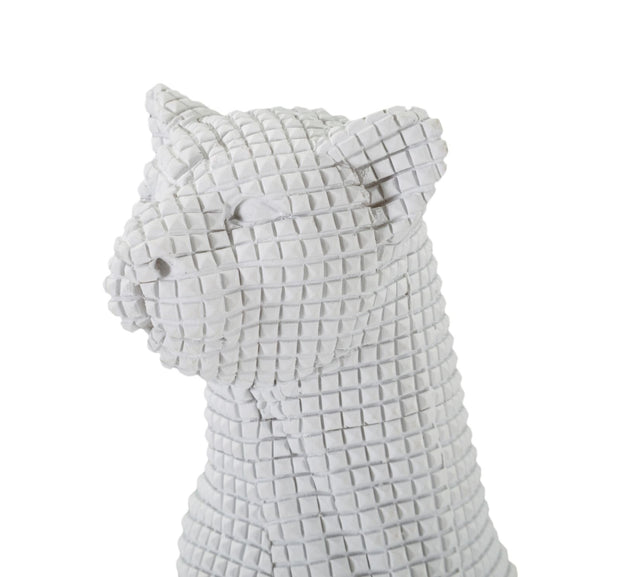 Leopardo Seduto Bianco cm 15x10x27 (4)