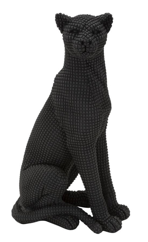 Leopardo Seduto Nero cm 15x10x27