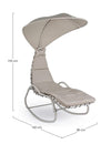 Bizzotto Lettino da giardino Baffin Avorio