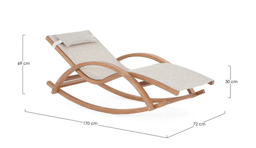 Bizzotto Lettino da giardino Noes Crema