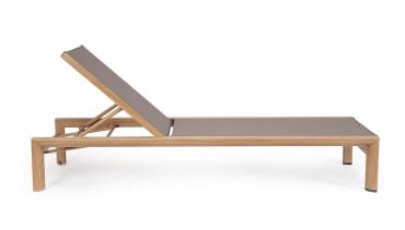 Bizzotto Lettino da giardino Skipper New Marrone