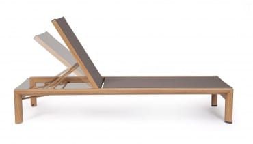 Bizzotto Lettino da giardino Skipper New Marrone
