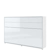 Letto a Scomparsa con meccanismo pneumatico Bed Concept Orizzontale Bianco Lucido, 120 x 200 cm
