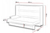 Letto a Scomparsa con meccanismo pneumatico Bed Concept Orizzontale Bianco Lucido, 120 x 200 cm (3)