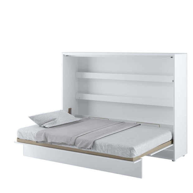 Letto a Scomparsa con meccanismo pneumatico Bed Concept Orizzontale Bianco Lucido, 140 x 200 cm (1)