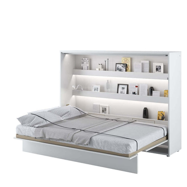 Letto a Scomparsa con meccanismo pneumatico Bed Concept Orizzontale Bianco Lucido, 140 x 200 cm (2)