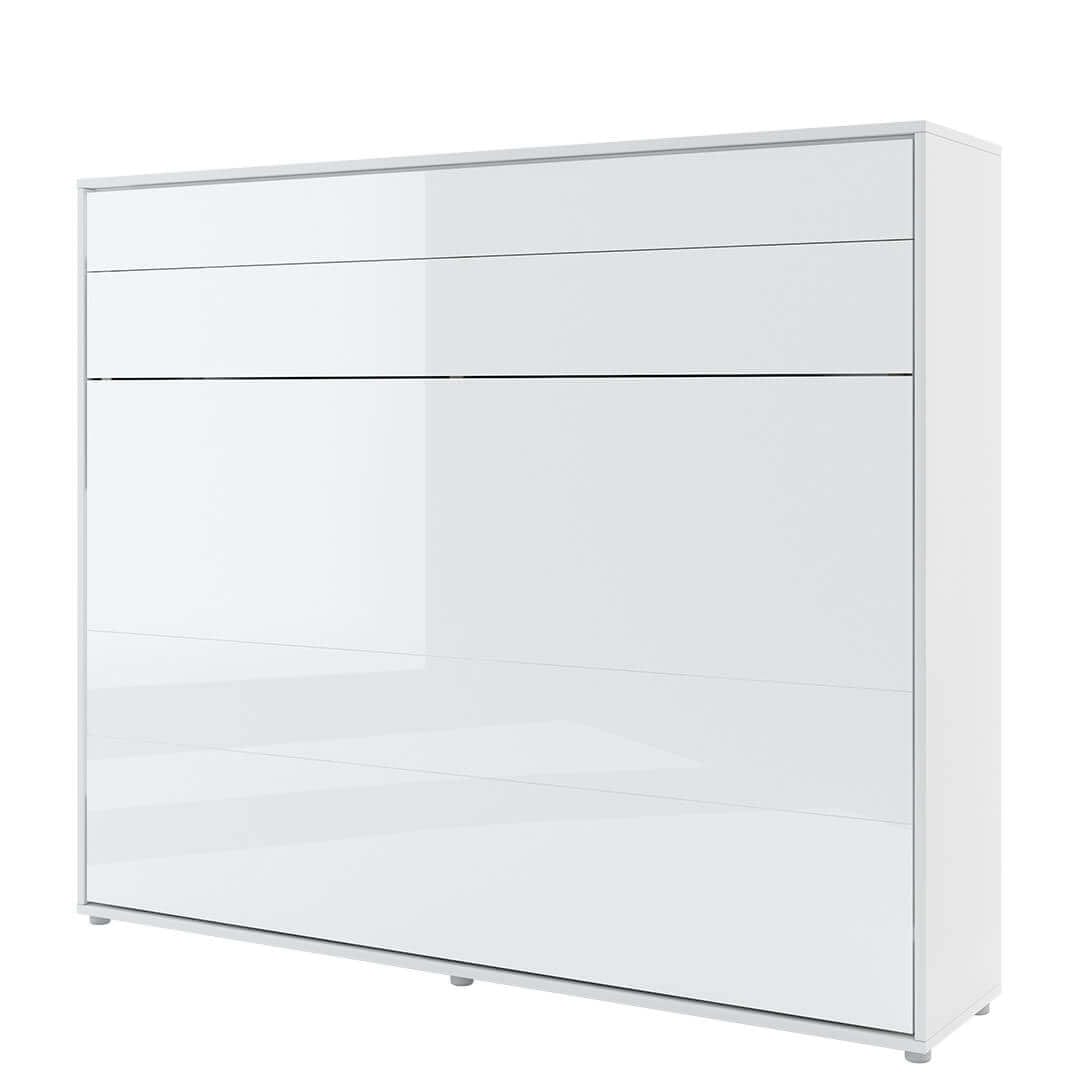Letto a Scomparsa con meccanismo pneumatico Bed Concept Orizzontale Bianco Lucido, 160 x 200 cm