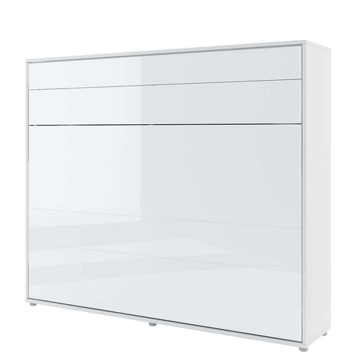 Letto a Scomparsa con meccanismo pneumatico Bed Concept Orizzontale Bianco Lucido, 160 x 200 cm