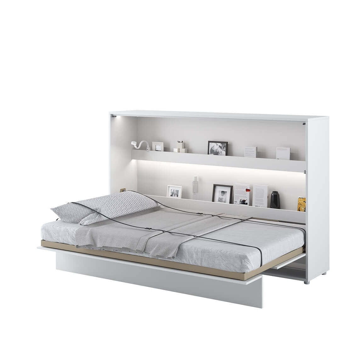 Letto a Scomparsa con meccanismo pneumatico Bed Concept Orizzontale Bianco Opaco, 120 x 200 cm (2)